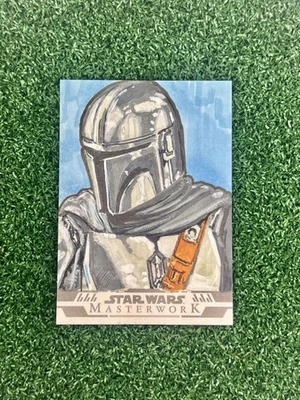 2024 Topps Star Wars Masterworks Mandalorian Sketch Card David Willingham 1/1 - Image 1 of 2