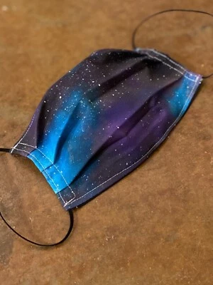 Fabric Face Mask Handmade Cotton Washable Reusable Galaxy Out Of This World - Image 1 of 4