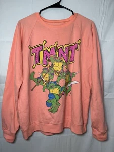 Teen Girls Womens Teenage Mutant Ninja turtles T-Shirt L Open Back Long Sleeve - Picture 1 of 3