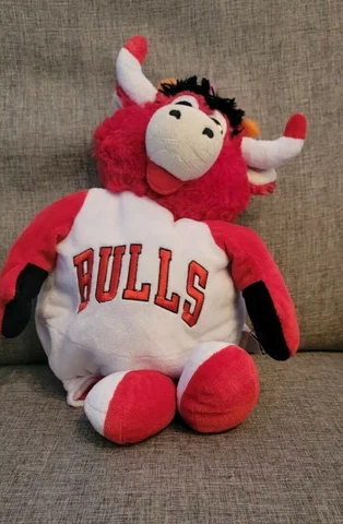 Vintage Chicago Bulls Benny The Mascot Turns Into A Basketball Plush stuffed Cover