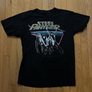 Steel Panther Shirt UK & European Tour 2015 Glam Metal Band Shirt Men's Tee LG - Picture 1 of 10