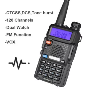 5 x Baofeng UV-5R III Tri-Band VHF/UHF Walkie Talkies Long Range Two Way Radio - Picture 1 of 7