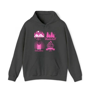 Pink Wanderlust Globetrotting Hooded Sweatshirt - Picture 1 of 48