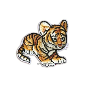 2.25X 2 Iron-On Embroidered Appliqué Animal Patch - BABY TIGER - Picture 1 of 1