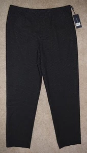 New Womens Tommy Hilfiger Pants Black White Polka Dot Westport Ankle Slim Leg 10 - Picture 1 of 3