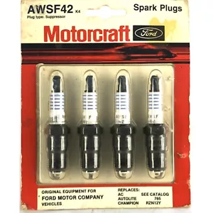 AWSF42 Motorcraft Ford, all Makes Truck, Cars, 4 Spark Plugs 5/8", Vintage - Picture 1 of 2