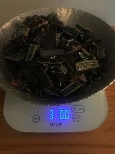 Lot of 3LBS (bowl Is Zeroed Out) IC Chips GOLD SCRAP RECOVERY - Picture 1 of 3