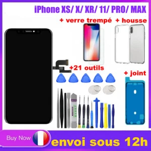 LCD SCREEN TOUCH GLASS CHASSIS iPhone X/XR /XS 11 Max OLED + Tools Glass Sealed - Picture 1 of 8