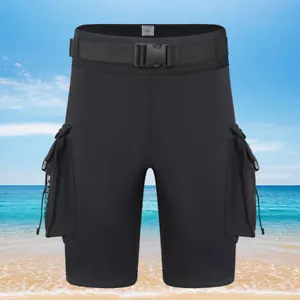 3mm Scuba Diving Shorts with Pockets Unisex Wetsuit Cargo Shorts D-Ring Buckle - Picture 1 of 27