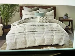 INK+IVY Nea 100% Cotton Duvet Set Mid Century Modern Design All Season Comfor... - Picture 1 of 1