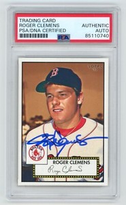 ROGER CLEMENS Signed 2006 Topps 1952 Style Heritage throwback Card + PSA Auto