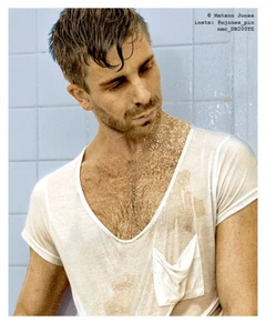 MATSON JONES_Male Physique Nude_Soaking Wet T_Erect in Shower_Signed Photo 8x10 - Picture 1 of 2