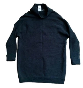 NEW Womens Turtleneck Size M RDI Tunic Long Sweater Black Loose Knit Long Sleeve - Picture 1 of 10
