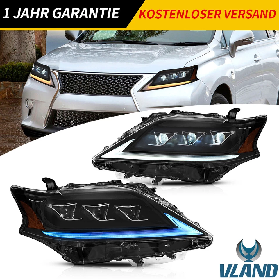 VLAND Paar LED Scheinwerfer Für Lexus RX270 RX300 RX350 RX450H 2013-14 2015 - Bild 1 von 4