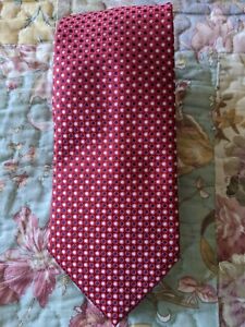 Superb Marks & Spencer Red Blue/Cream Spot Tie Polyester NEW with tags 