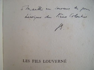 Envoi autographe Jean Schlumberger. Les fils Louverné, pièce en quatre acte   - Picture 1 of 4