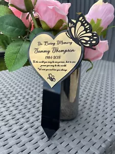 Targa commemorativa, targhette commemorative farfalla personalizzate giardino regalo - Foto 1 di 18