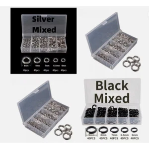 200Pc Fishing Split Rings Stainless Steel Saltwater Treble Hooks Connector 5Size - Picture 1 of 26