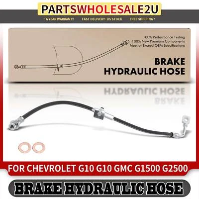 Mangueira hidráulica de freio dianteiro esquerdo para Chevrolet G10 G20 GMC G1500 G2500 1983-1995 - Imagem 1 de 4