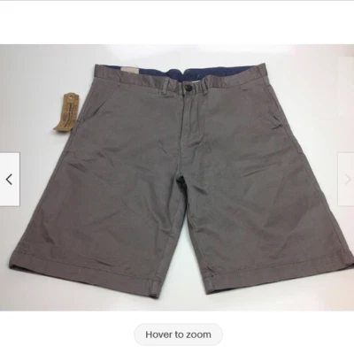 Jachs Hombre Algodón Satén Casual Corto (Gris, Talla 30) Nuevo Con Etiquetas Foto 1 de 3