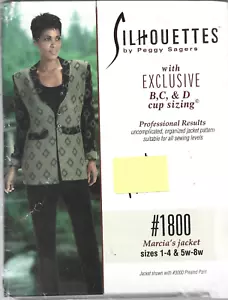 SILHOUETTES  w/Exclusive B-C-D Cup Sizing Pattern #1800-Jacket 1-4 & 5w-8w - Picture 1 of 1