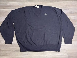Vintage 60s 70s Colt Firearms V-Neck Sweater Navy Blue Sz XL Grandpa Pullover - Picture 1 of 7