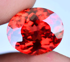 Natural Maple Orange Sapphire 12.00 Ct Oval Certified FLAWLESS Loose Gemstone