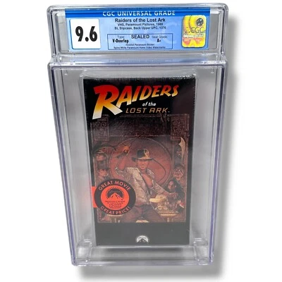 Indiana Jones Raiders of the Lost Ark 1989 Graded VHS CGC 9.6 A+ Seal Sealed New - Image 1 of 4