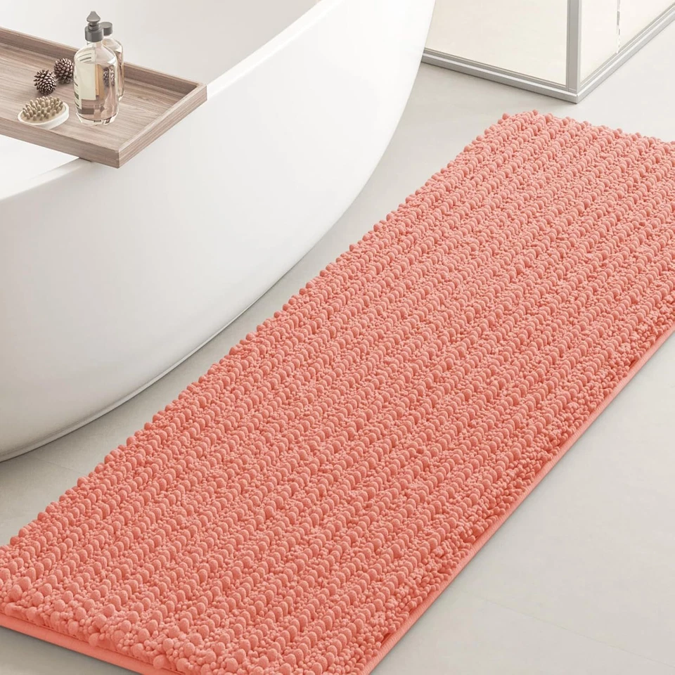 Soft Chenille Bathroom Rug Bath Mat Non-Slip Absorbent Washable Toilet Floor Mat - Image 1 of 4