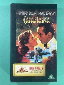 Casablanca, VHS Video 2000, Humphrey Bogart, Ingrid Bergman, Cert U Movie - Picture 1 of 3