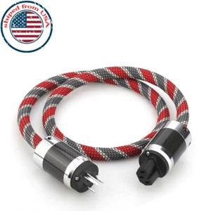 Cable de cobre puro OFC de alta gama con enchufe de rodio cable de alimentación de audio HIFI de EE. UU. - Imagen 1 de 6