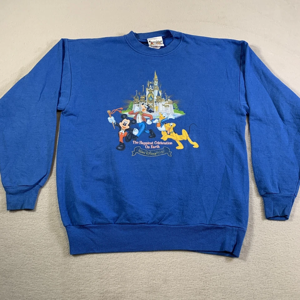 Винтажный свитер Disney для мальчиков размер XL синий толстовка Walt Disney World 2000 - Изображение 1 из 4
