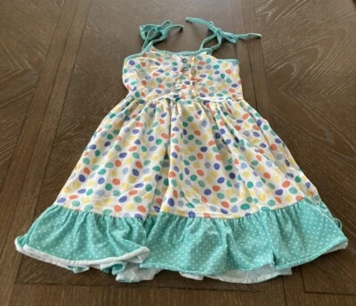 Eleanor Rose Girls Judy Polka Dot Party Swing Dress Sleeveless Tie size 5-6 - Image 1 of 4