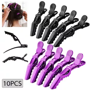 10pcs Hair Tool Crocodile Salon Sectioning Clamp Professional Hair Dressing Clip - Picture 1 of 11