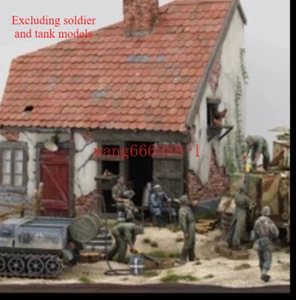 1/35 Handmade Wooden Building Model Kits Ruins House Diorama Scene DIY Unpainted - Picture 1 of 8