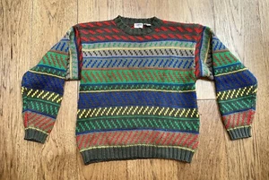 VTG 80s 90s Espirit Sport Sweater 100% Wool Sz M - Picture 1 of 5