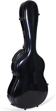 Crossrock Acoustic Classical Guitar Hard Case, 4/4 Full Size Deluxe Fiberglass