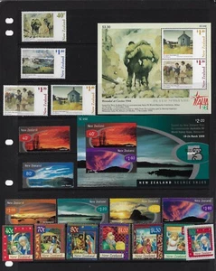 NZ 1998 year set complete (most SSs), MNH, 90 stamps + 6 SSs, CV $132+ ,  (a6462 - Picture 1 of 6