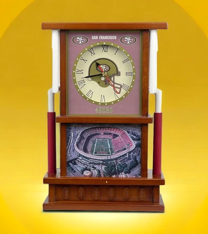 Rare The Danbury Mint San Francisco 49ers Desk Clock 2003 NFL Collectible Works Cover