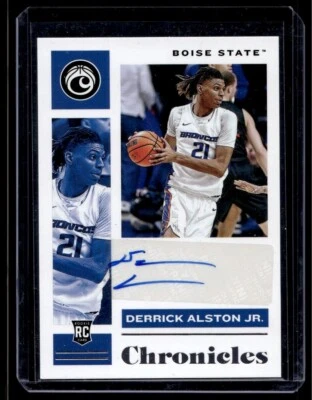 2021-22 Panini Chronicles Derrick Alston Jr. Rookie Auto Boise State Broncos - Image 1 of 2