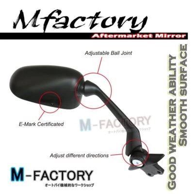 Espejos retrovisores laterales negros e-Mark para Yamaha TMAX 530 XP530 2013 2014 Foto 1 de 4