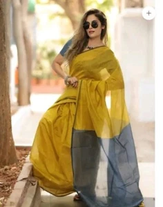 Authentic Cotton Silk Saree| Elegant Drape| Trusted eBay Seller| 5-Star Quality - Picture 1 of 6