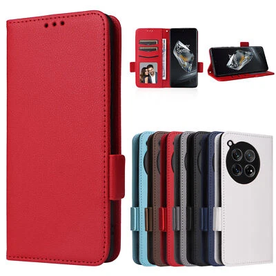 Flip PU Leather Stand Wallet Case For OnePlus 12R 11 9 Pro Nord N200 N100 N10 5G - Image 1 of 4