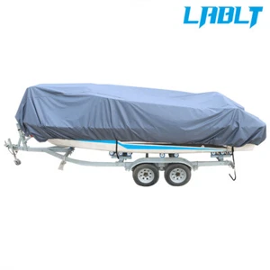 LABLT 20-22Ft Waterproof Boat Cover Trailerable Fishing Ski Bass V-Hull 210D - Picture 1 of 7