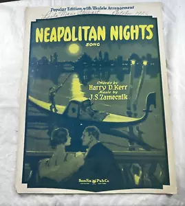 Partituras de colección 1926 Neopolitan Nights Song Harry D. Kerr J.S. Zamecnik - Imagen 1 de 2