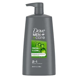 Paquete de 4 champú y acondicionador 2 en 1 DOVE MEN + CARE fresco y limpio 25,4 oz - Imagen 1 de 8