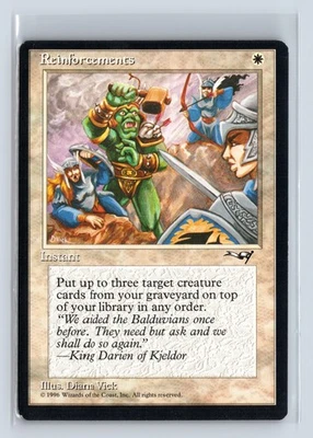 REINFORCEMENTS – MTG Magic the Gathering Card – Alliances – Common - Image 1 of 4