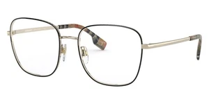 Authentic Burberry Eyeglasses BE1347 1109 Pale Gold/Black Full Rim Glasses 54MM - Picture 1 of 3