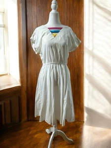 Vestido acampanado de colección años 60 para mujer talla L-XL colorido a rayas recortado falda circular - Imagen 1 de 8