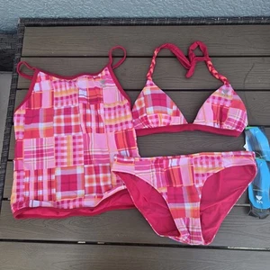 TYR Women's Pink Catalina Island Halter Top & Bottom Reversible Swim SZ M New - Picture 1 of 9